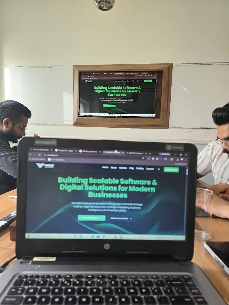 The VanixQbit team collaborating on web development and product strategy